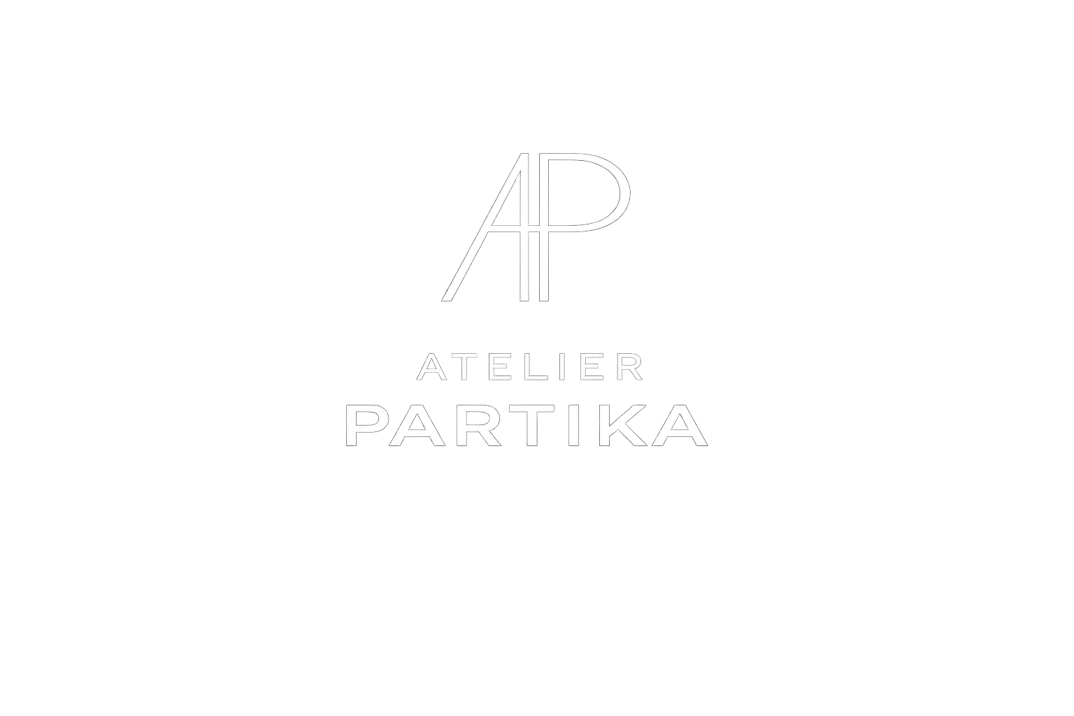 Atelier Partika logo bílé
